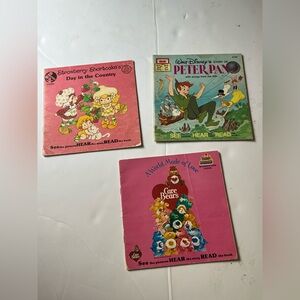 Vintage Children’s Books Set 3 1980s Care Bears Peter Pan Strawberry Shortcake